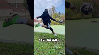 Bad kick 😭⚽ i lost my original UCL ball in the still water Save the ball [upl. by Eitac]