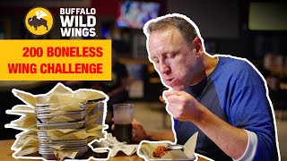 I was Challenged to EAT 200 Boneless Wings at BWW  2024 Restaurant Challenge 3 [upl. by Pepillo]