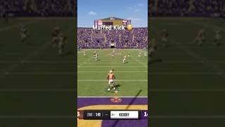 Muffed Kick 😳 youtubeshorts nfl xbox football collegefootball25 college collegefootball [upl. by Canale]