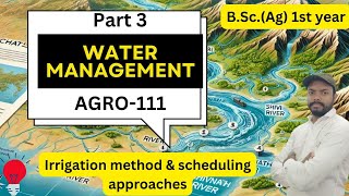 AGRO 111  BSc Ag  Fundamental of Agronomy Water management  soil water plant relationship [upl. by Horatius]