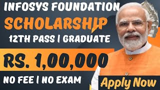 Infosys Foundation scholarship 202425  scholarship for 12 pass students  infosys scholarship 2024 [upl. by Ronoc]