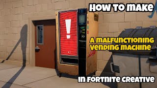 Fortnite creative Malfunctioning vending machine tutorial [upl. by Gnut]