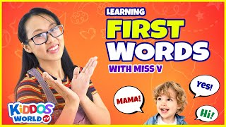 First Words for Babies  Teaching Toddlers to Talk  Learning Basic English Words [upl. by Samoht]