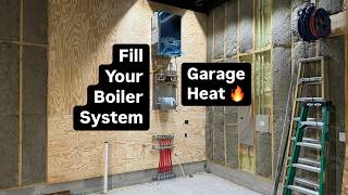 Hydronic BOILER Install  DIY Part 2 TimeLapse Plumbing Gas amp Glycol  Garage Build Ep 51 [upl. by Dam]