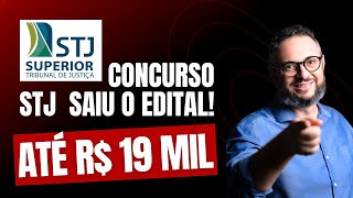 URGENTE Concurso STJ  Edital Saiu para Qualquer Formação  Salários Até R 19 Mil Muitas Vagas [upl. by Adnilra]