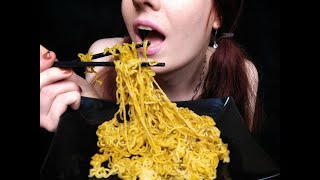 ASMR  Asian Fried Noodles  Nissin Soba Thai Curry No Talking  Eating Sounds [upl. by Sina]