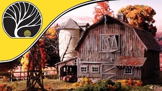 Old Weathered Barn  PreLit HO Scale BuiltampReady®  Woodland Scenics® [upl. by Gilges]