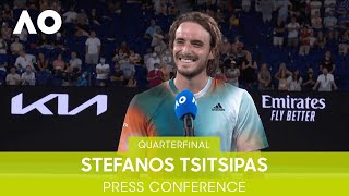 Stefanos Tsitsipas OnCourt Interview QF  Australian Open 2022 [upl. by Dorette251]