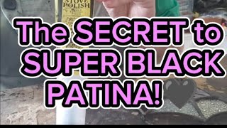 The SECRET to Super BLACK patina using Stove Polish Beginner tips for stained glass [upl. by Nuahc]