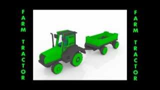 Farm tractor wood toy pattern for CNC router or Laser cutter [upl. by Awjan]