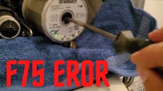 Vaillant F75 eror code pump failure pump lockout [upl. by Anivol734]