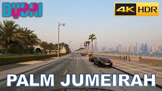 Dubai Palm Jumeirah Driving Tour in the Evening  Dubai Palm Island August 2023 [upl. by Gagne]