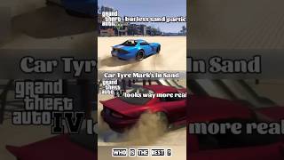 Car Tyre Marks In Sand GTA 5 Vs GTA 4 Comparison  Evolution Of Tyre Marks In Sand gtaonline [upl. by Canale]