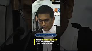 How DY Chandrachud Taking Oath With President Of India  cji supremecourt upsc news [upl. by Admama]