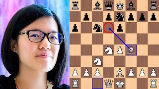 Hou Yifan defeats Judit Polgars Sicilian Taimanov [upl. by Nahsar]