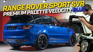 Range Rover Sport SVR 50 V8 SuperCharged in SVO Velocity Blue  Carbon Painted Bonnet  Walkaround [upl. by Euqinot]