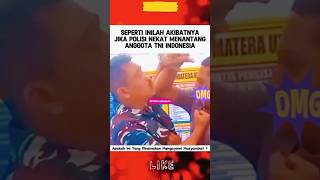 ANGGOTA POLISI TANTANG PRAJURIT TNI polisi polri tni tniad beritaterkini viralvideo shorts [upl. by Ecniv]