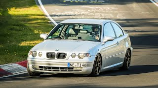 BMW E46 325ti compact Nordschleife Touristenfahrten GHDD 04102024 Faster lap w 2 yellows [upl. by Fosdick]