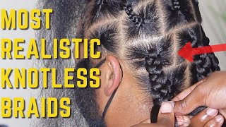 Jumbo KNOTLESS BOX BRAIDS For Beginners  ItsAbeeyola [upl. by Lleumas773]