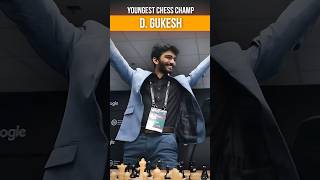 Gukesh became the youngest chess champion in the world chess gukesh news [upl. by Hertz]