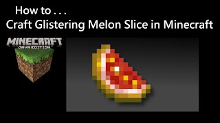 How To Craft Glistering Melon Slice in Minecraft Java [upl. by Annert342]