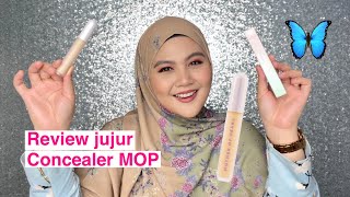 MOTHER OF PEARL COVER AGE HIGH COVERAGE CREAMY CONCEALER  REVIEW CONCEALER MOP TASYA FARASYA [upl. by Naerad]