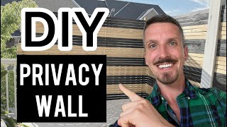 Renter Friendly DIY Privacy Wall for less than 200  Deck Makeover Part 1 [upl. by Ramyaj]