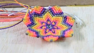 como hacer una mandala en macrame [upl. by Anahsit]