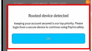 Paytm Fix Rooted device detected Problem Solved In Android [upl. by Aztilem]