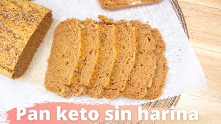 Pan keto de mantequilla de mani sin ningun tipo de harina  Sin gluten low carb [upl. by Lexie]