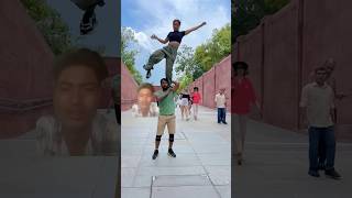 Foreigners reactiongymnast acrobaticspublicreaction indiagate stunt balancecouplegoals [upl. by Duax]