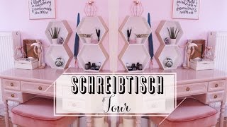 Schreibtischtour  Ich zeige euch meinen kompletten Schreibtisch [upl. by Akihsat]