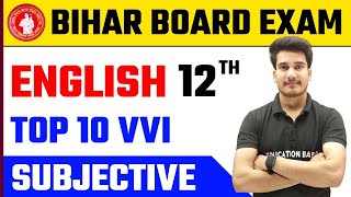 English Class 12 Subjective Question Answer 2025  Bihar Board 12th English Question Answer [upl. by Nwahsid]