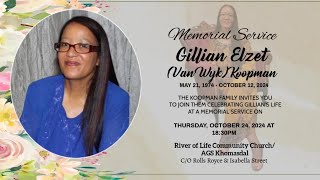 Memorial Service of Gillian Koopman 24 October 2024 Part 1 [upl. by Neehar]