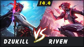 Dzukill  Yone vs Riven TOP Patch 144  Yone Gameplay [upl. by Marlea]