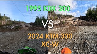 Upgrade KDX 200 vs KTM 300 XCW at McNutt [upl. by Akilat]