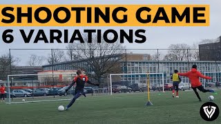 Shooting Game  6 Variations  Football Exercises  Soccer Drills  U13  U14 [upl. by Navannod]