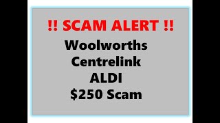 Woolworths ALDI Centrelink 250 Facebook Scam [upl. by Rawlinson979]