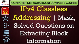 L52 IPv4 Classless Addressing  Mask Solved Questions on Extracting Block Information  Networking [upl. by Eleonore]