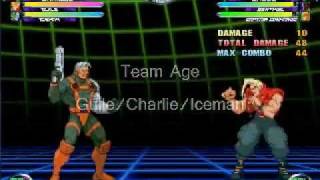 MVC2 Marvel vs Capcom 2 GuileCharlieIceman Combo Vid [upl. by Caundra207]