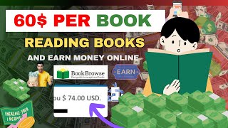 earn 60 per book  read book and earn money  bookbrowse earn money  make money online [upl. by Lyrpa986]