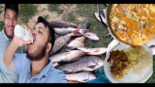 Fishing And Cooking  Eating Delicious fish Curry amp Chicken Curry  Bangladeshi Food [upl. by Tega]