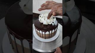 Simple chocolate flower chocolate cake decoration ideas chocolatecake shots youtubeshorts viral [upl. by Atsejam644]