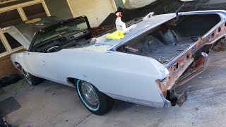 MORE BONDO DENTS AND RUST  1961 BUBBLETOP IMPALA PROJECT [upl. by Assirolc]