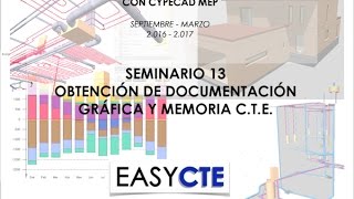 Seminario 14 CYPECAD MEP Obtención de documentación gráfica y memoria [upl. by Abil]