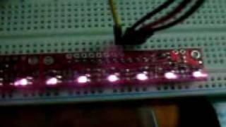 Pololu QTR8RC LEDs ONOFF test [upl. by Pry679]