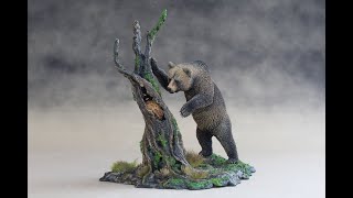 BROWN BEAR SCULPTURE 110 scale Ursus arctos pyrenaicus [upl. by Atnoved]