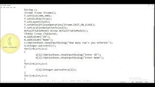 java  Swing class JTable insertRow user input 2  CodeLearning [upl. by Acirea321]