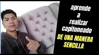 Cómo hacer capitoné de una manera sencilla [upl. by Neellok]