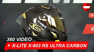 XLite X803 RS Ultra Carbon Gold Edition Helmet  ChampionHelmetscom [upl. by Rundgren]